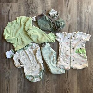 Baby Boy Green Themed Set